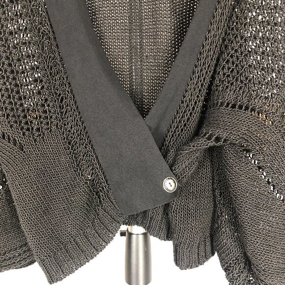 Crea Concept Black Macrame Crochet Knit Cardigan Sz 42 EU‎ - Picture 4 of 14